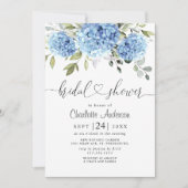 Elegant Waterverf Blue Hydrangea VRIJGEZELLENFEEST Kaart (Voorkant)