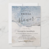 Elegant Waterverf Blue Modern Vrijgezellenfeest Kaart