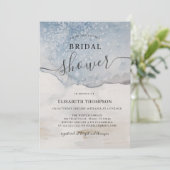 Elegant Waterverf Blue Modern Vrijgezellenfeest Kaart