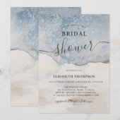 Elegant Waterverf Blue Modern Vrijgezellenfeest Kaart (Voorkant / Achterkant)