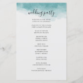 Elegant waterverf blue-nautische bruiloft programm (Achterkant)