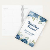Elegant Waterverf Blue Rozen Floral Wedding Planner (Display)