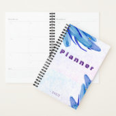Elegant Waterverf Bluebell Flower | Kunstplanner Planner (Display)