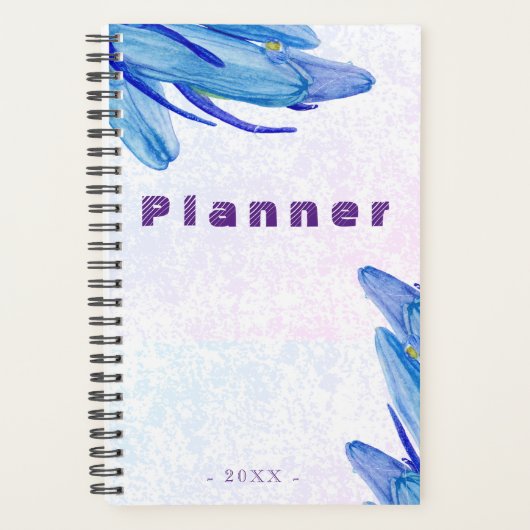 Elegant Waterverf Bluebell Flower | Kunstplanner Planner (Voorkant)
