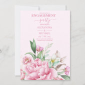 Elegant Waterverf Blush Dusty Roos Floral Wedding Kaart (Voorkant)