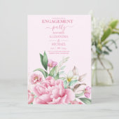 Elegant Waterverf Blush Dusty Roos Floral Wedding Kaart (Staand voorkant)
