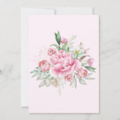 Elegant Waterverf Blush Dusty Roos Floral Wedding Kaart (Achterkant)