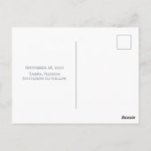 Elegant Waterverf Blush Floral kalligrafie Foto Briefkaart (Achterkant)