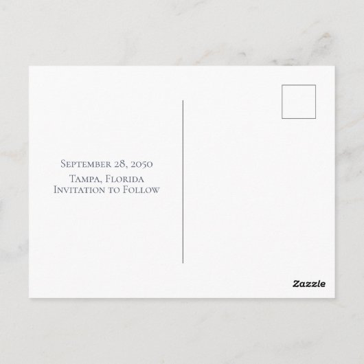 Elegant Waterverf Blush Floral kalligrafie Foto Briefkaart (Achterkant)