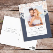 Elegant Waterverf Blush Floral kalligrafie Foto Briefkaart