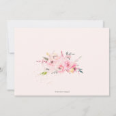 Elegant Waterverf Blush Peonies Rehearsal Dinner Kaart (Achterkant)