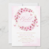 Elegant Waterverf Blush Pink Floral Vrijgezellenfe Kaart (Voorkant)