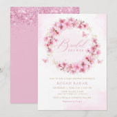 Elegant Waterverf Blush Pink Floral Vrijgezellenfe Kaart (Voorkant / Achterkant)