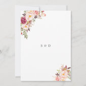 Elegant Waterverf Blush Pink Flowers Weddenschap Kaart (Achterkant)