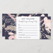 Elegant Waterverf Blush Pink Gift Voucher (Voorkant / Achterkant)