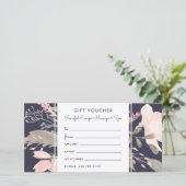 Elegant Waterverf Blush Pink Gift Voucher (Staand voorkant)