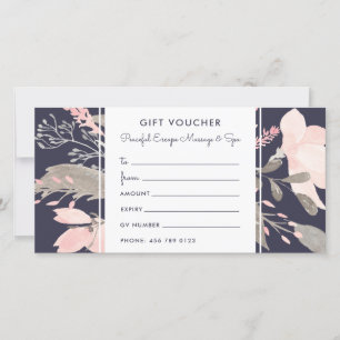 Elegant Waterverf Blush Pink Gift Voucher