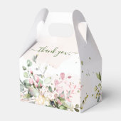 Elegant Waterverf Blush Pink Gum Eucalyptus Bedankdoosjes (Achterkant)