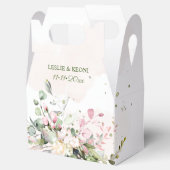 Elegant Waterverf Blush Pink Gum Eucalyptus Bedankdoosjes (Geopend)