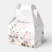 Elegant Waterverf Blush Pink Gum Eucalyptus Bedankdoosjes (Achterkant)