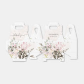 Elegant Waterverf Blush Pink Gum Eucalyptus Bedankdoosjes (Uitgevouwen)