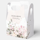 Elegant Waterverf Blush Pink Gum Eucalyptus Bedankdoosjes (Geopend)