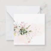 Elegant Waterverf Blush Pink Gum Eucalyptus Notitiekaartje (Achterkant)