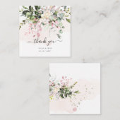 Elegant Waterverf Blush Pink Gum Eucalyptus Notitiekaartje (Voorkant / Achterkant)