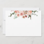 Elegant Waterverf Blush Pink Roses Monogram Bedankkaart (Achterkant)