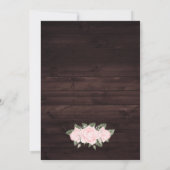 Elegant Waterverf Blush Pink Rustic Wedding Kaart (Achterkant)