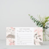 Elegant Waterverf Blush Pink Taupe Gift Voucher (Staand voorkant)