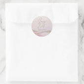 Elegant Waterverf Blush roze & Gold Save the Date Ronde Sticker (Tas)