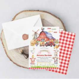 Elegant Waterverf Boerderij Baby 2e verjaardag Kaart