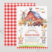 Elegant Waterverf Boerderij Baby 3e verjaardag Kaart (Voorkant / Achterkant)