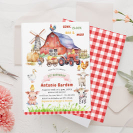 Elegant Waterverf Boerderij Baby 3e verjaardag Kaart