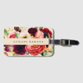 Elegant Waterverf Bohemian Floral Bagagelabel (Voorkant (horizontaal))