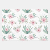 Elegant Waterverf Boho Cactus & Succulents Inpakpapier Vel (Voorkant)