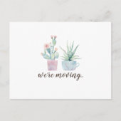 Elegant Waterverf Boho Cactus We gaan verder Briefkaart (Voorkant)