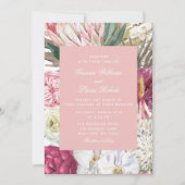 Elegant Waterverf Boho Floral country Wedding Kaart (Voorkant)