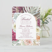 Elegant Waterverf Boho Floral Vrijgezellenfeest Kaart (Staand voorkant)