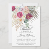 Elegant Waterverf Boho Floral Vrijgezellenfeest Kaart (Voorkant)