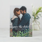 Elegant Waterverf Botanical Wedding Save the Date Kaart (Staand voorkant)