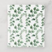 Elegant Waterverf Botanical Wedding Table Plaatskaartje (Binnenkant ongevouwen)