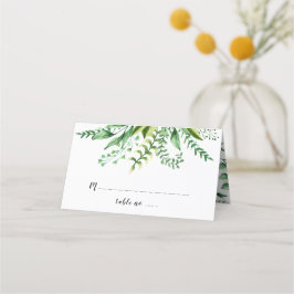 Elegant Waterverf Botanical Wedding Table Plaatskaartje