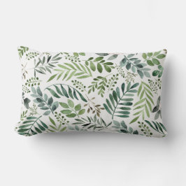 Elegant Waterverf Botanische bladeren Sierkussen Kussen