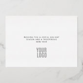 Elegant Waterverf Botanische Business Folie Feestdagenkaart (Achterkant)