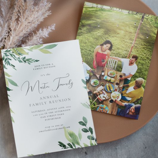 Elegant Waterverf Botanische familie Reunion foto