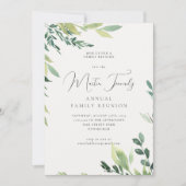 Elegant Waterverf Botanische familie Reunion foto (Voorkant)