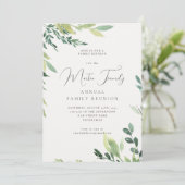 Elegant Waterverf Botanische familie Reunion foto (Staand voorkant)