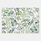 Elegant Waterverf Botanische Floral Greenery Leaf  Inpakpapier Vel (Voorkant)